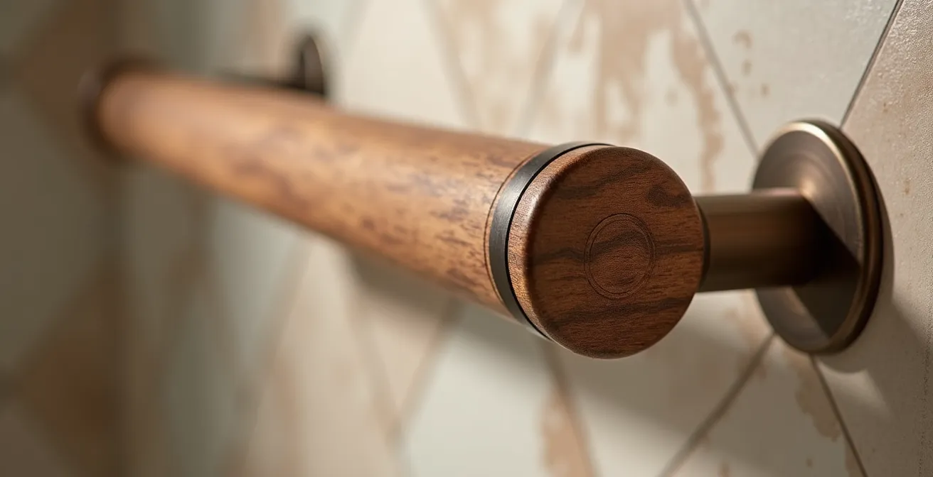 Barres d'appui design intégrées harmonieusement dans une salle de bain élégante