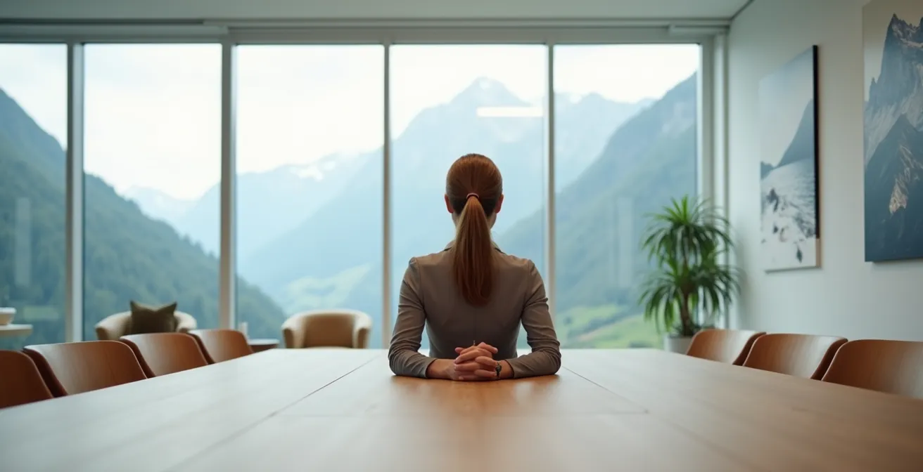 Manager pratiquant l'écoute active et le silence stratégique en réunion